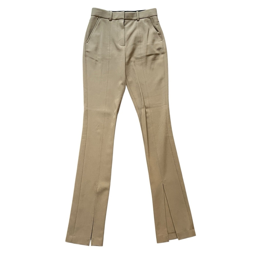 A.L.C Edwin Seamed Split Hem Tan Pants Trousers Size 2‎